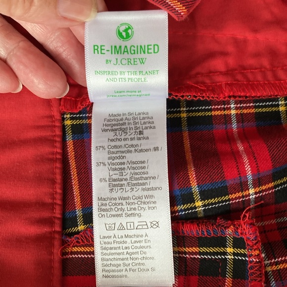 J.CREW Tartan Plaid Flare Kelsey Pant Sz 6 - Picture 10 of 10